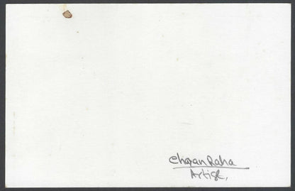 AOP Chayan Rahi, Artist pen sketch on autograph card India