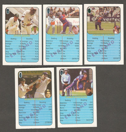 (AOP) India CRICKET England players trading cards with player statistics (5)