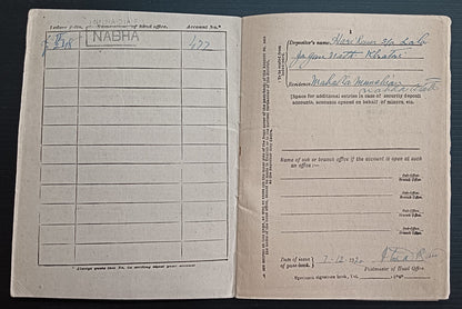 India Post Office Savings Bank PASS BOOK & envelope