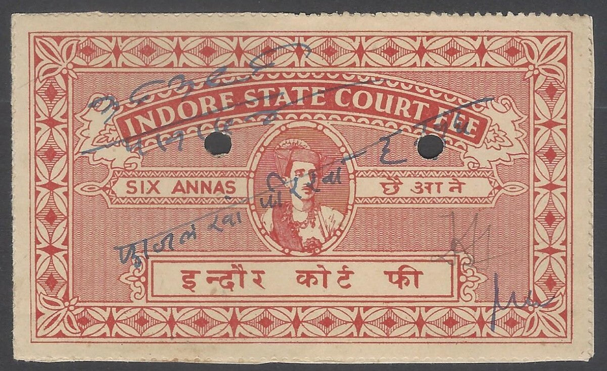 AOP India Indore State Court Fee 6a red