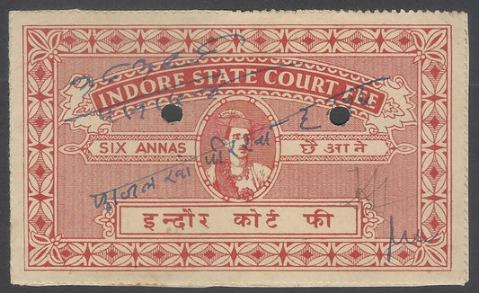 AOP India Indore State Court Fee 6a red