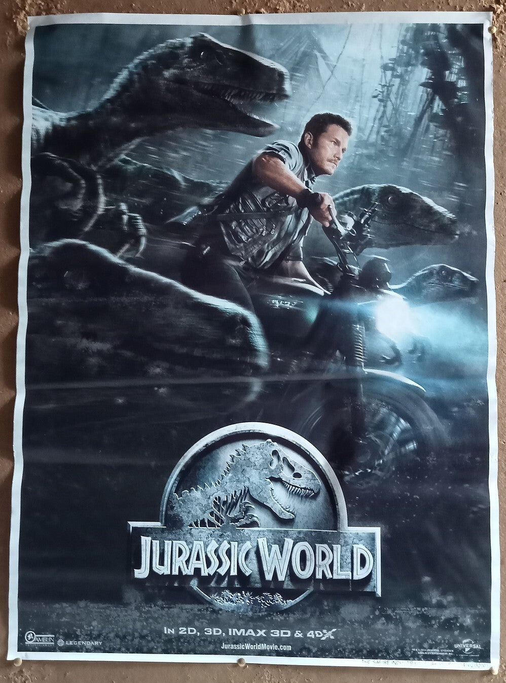 Jurassic World 2015 1 sheet India Poster 28"x"36 Steven Spielberg