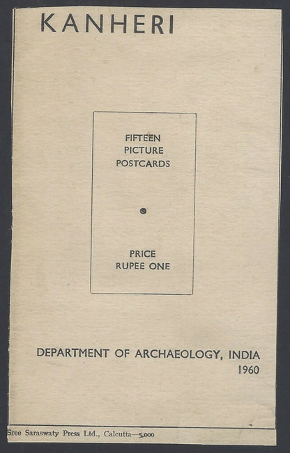 AOP India KANHERI CAVES set of 15 vintage postcards