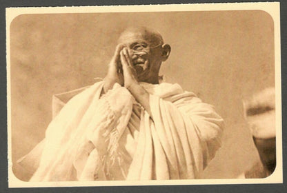 AOP India full back pictorial 50p Gandhi postal card GANDHI 
