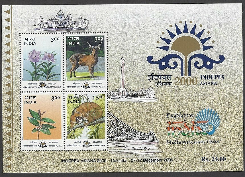 India 2000 Flora & Fauna MS MNH