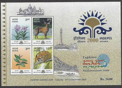 India 2000 Flora & Fauna MS MNH