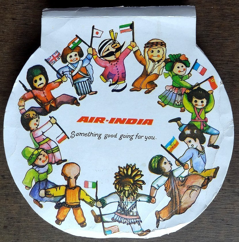 Air India vintage novelty pad of multicolour notes