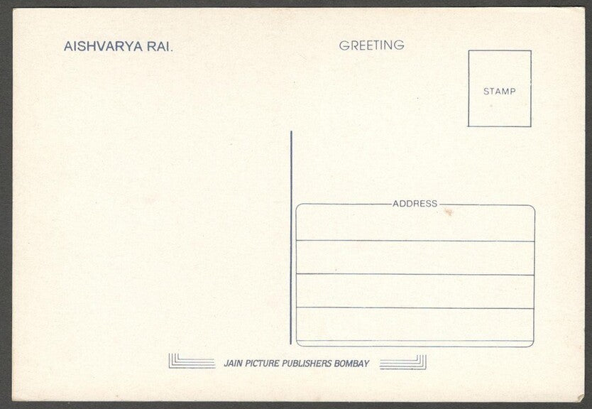 AOP India Bollywood vintage postcard AISHWARYA RAI