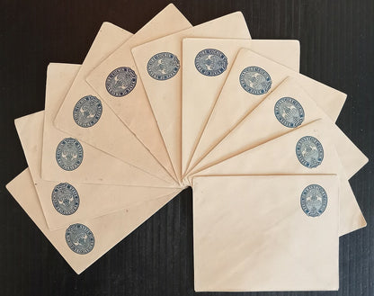 India Travancore Cochin State 1a blue postal stationery envelopes mint x 87