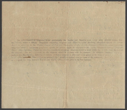 India BIKANER STATE RAILWAY Telegram