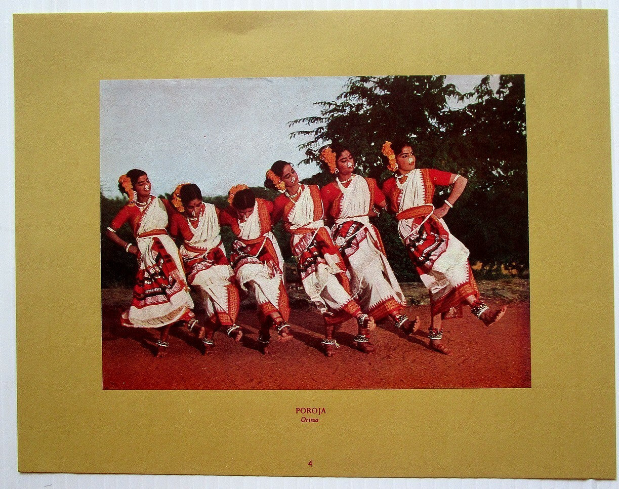 Folk Dances of India folder with 6 prints