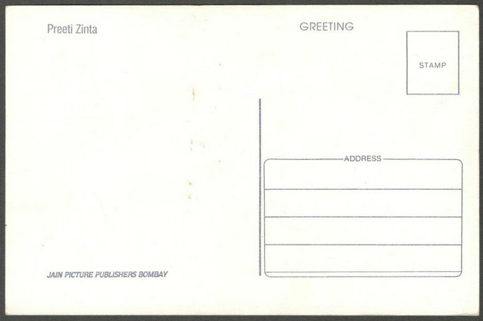 AOP India Bollywood vintage postcard PREITY ZINTA