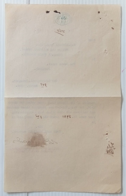 AOP India Junagad State crested herald letter 1934 with 1a Lion revenue stamp