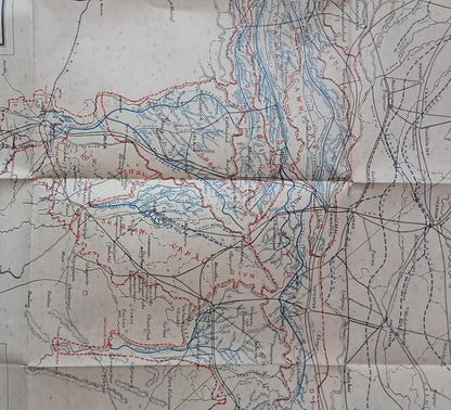 Vintage Survey of India UNITED PROVINCES CANALS COMPLETED & PROPOSED 26" x 39"