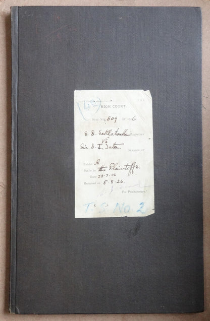 India 1887 Indenture signed Jamshetji, Dorabji, Ratanji & Sir Ratan TATA
