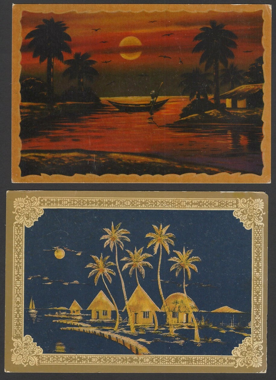 India Boats vintage postcards (8)