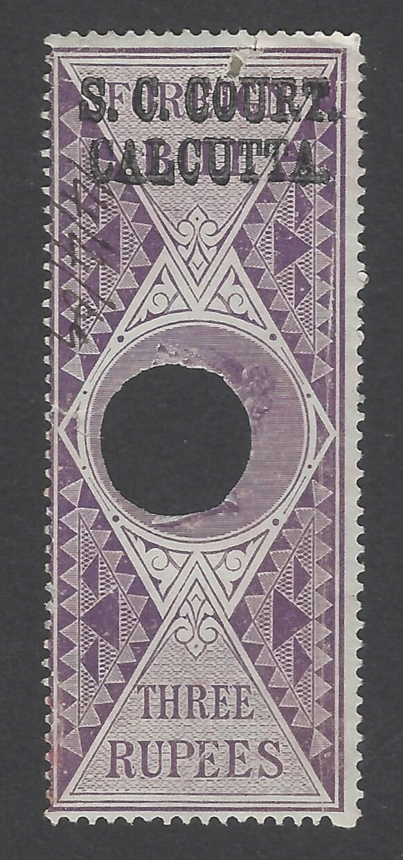 AOP India S.C. COURT CALCUTTA on 1861 Foreign Bill 3R used. Bft 10