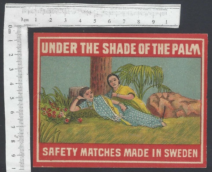 AOP India vintage packet size label Under the Shade of the Tree Mnf Sweden