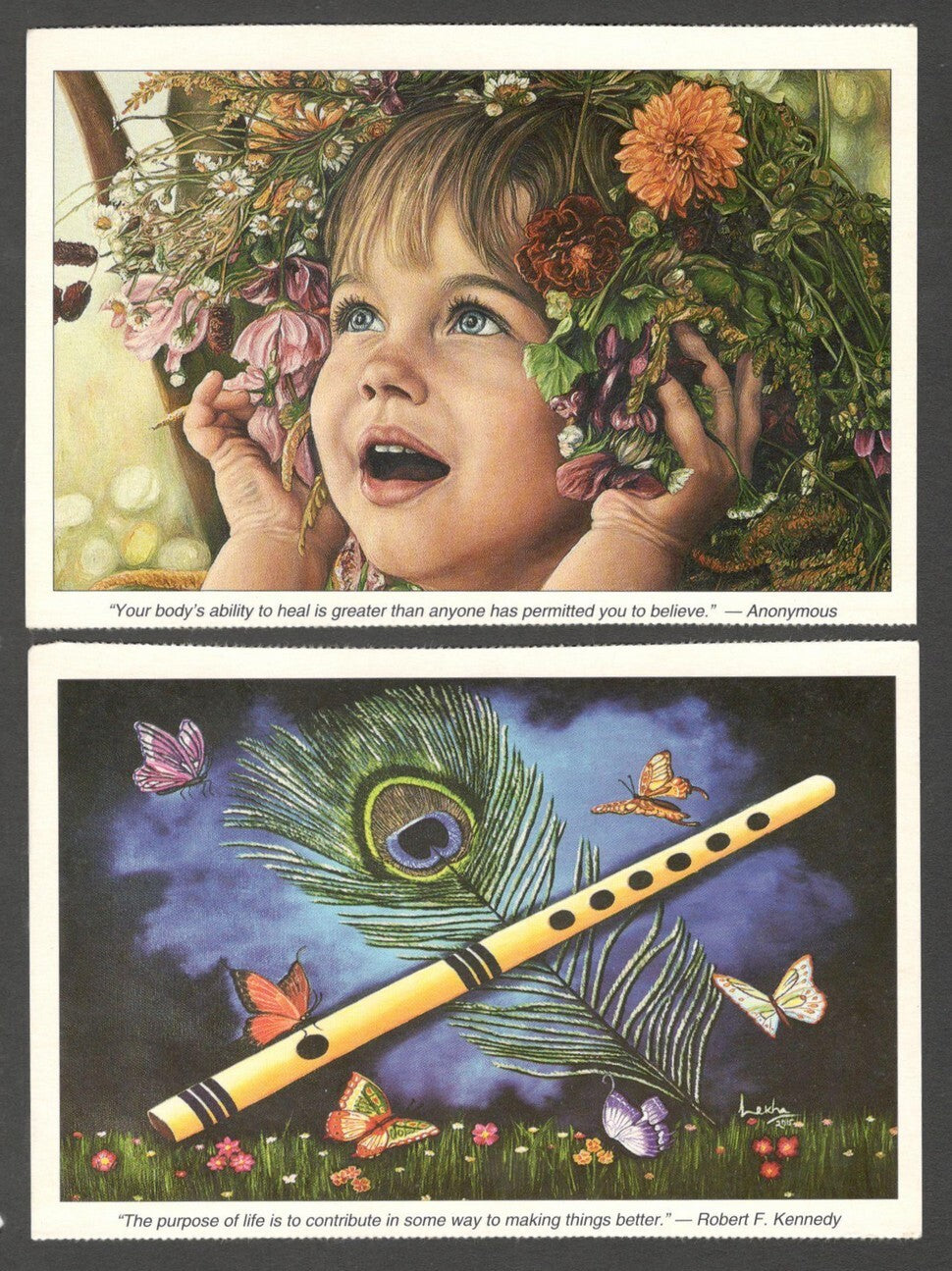 AOP India FOOT & MOUTH ARTISTS postcards (10)
