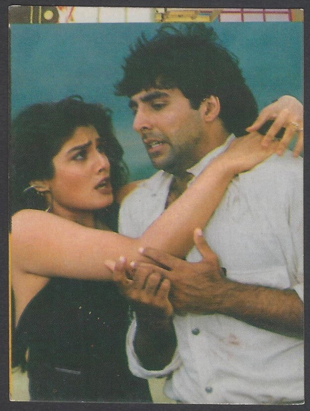 AOP2 India Bollywood 1996-97 Pocket Calendar - Raveena Tandon & Akshay Kumar