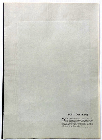 India 1938 artistic print Nasik Panchavati by Miss M. Henderson