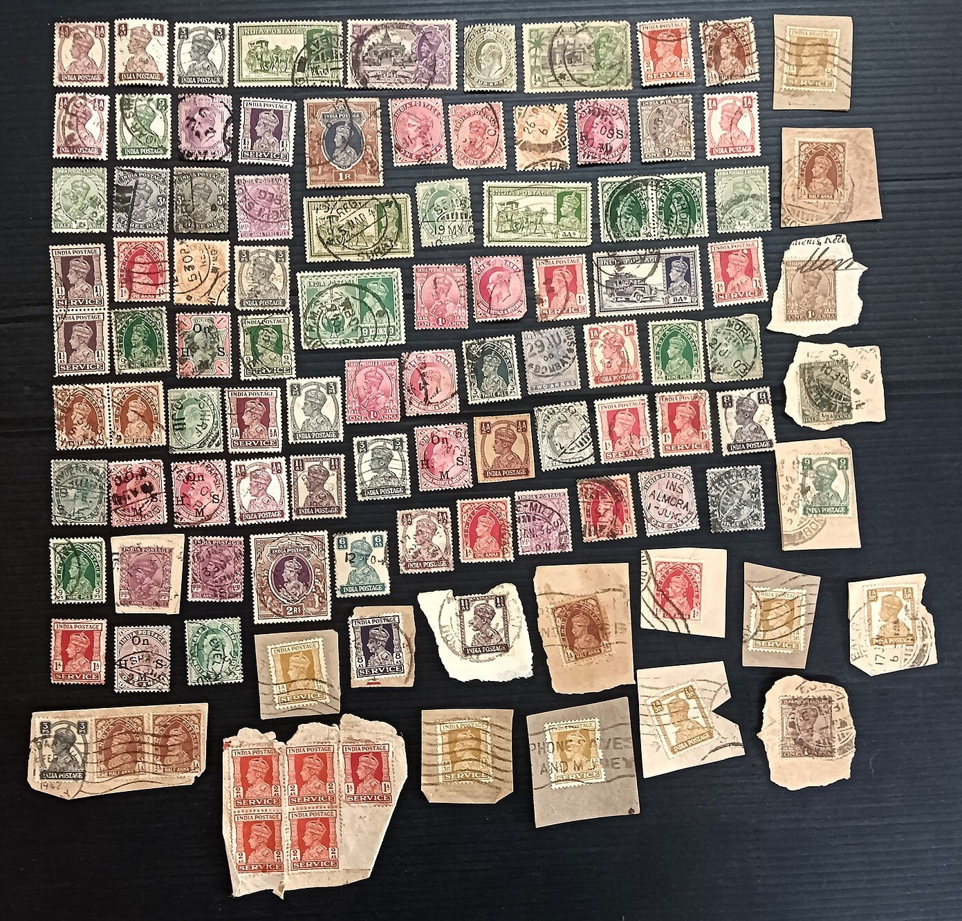 India pre 1947 on & off paper accumulation (100+ stamps)