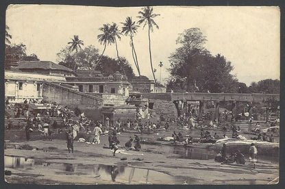 India Bathing Ghat, Paschimar Andher view pre 1900 photo 9cm x 13cm