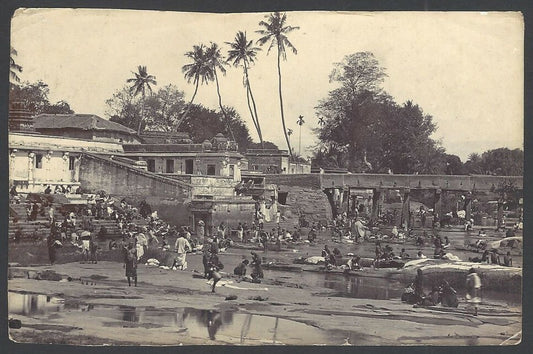 India Bathing Ghat, Paschimar Andher view pre 1900 photo 9cm x 13cm