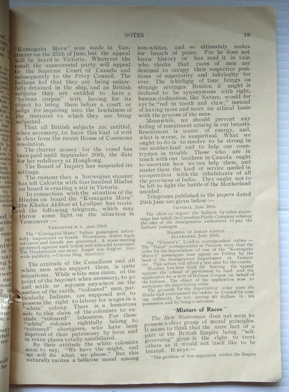 India THE MODERN REVIEW July 1914 Gandhi South Africa Commission 112pgs