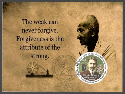 AOP India MAHATMA GANDHI 150th Birth Anniversary Year slogan on Special card