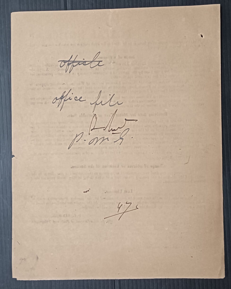 India 1929 DG'S POSTAL CIRCULAR Wireless Receiving Licences