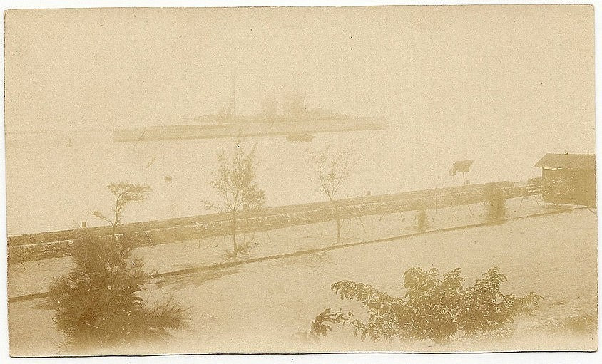 India Bombay 1880s albumin 2.5" x 4.25" Ship Bombay harbour