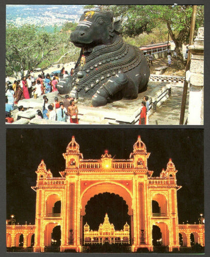 India Mysore set of 10 vintage postcards c.1970's-80's