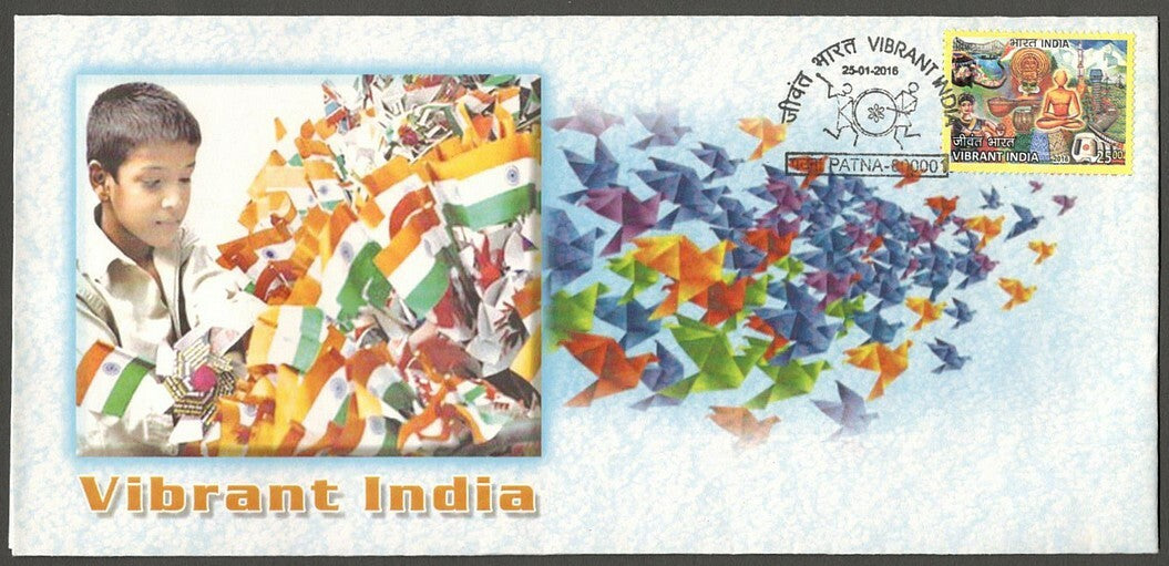 AOP India Private FDC First Day cover 2016 VIBRANT INDIA