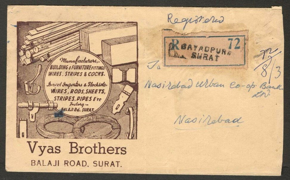 India advertisement cover Building & Furniture Fittings Wires Stripes & Cocks 