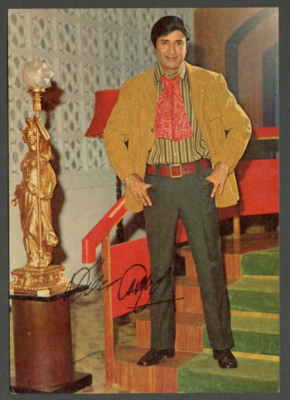 AOP India Bollywood vintage postcard with facsimile signature DEVANAND ELAR 71