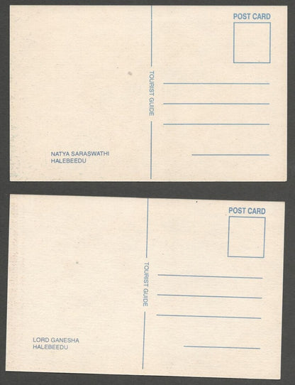 AOP India vintage set of 10 postcards HALEBEEDU
