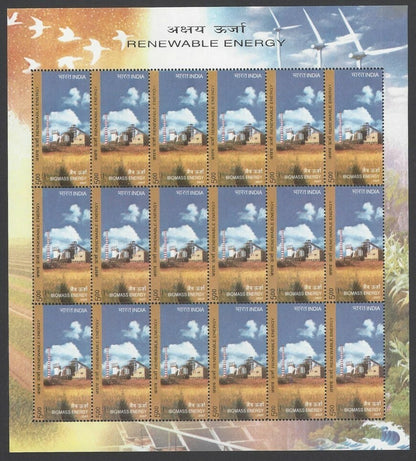 India 2007 Renewable Energy complete set of 5 sheetlets MNH