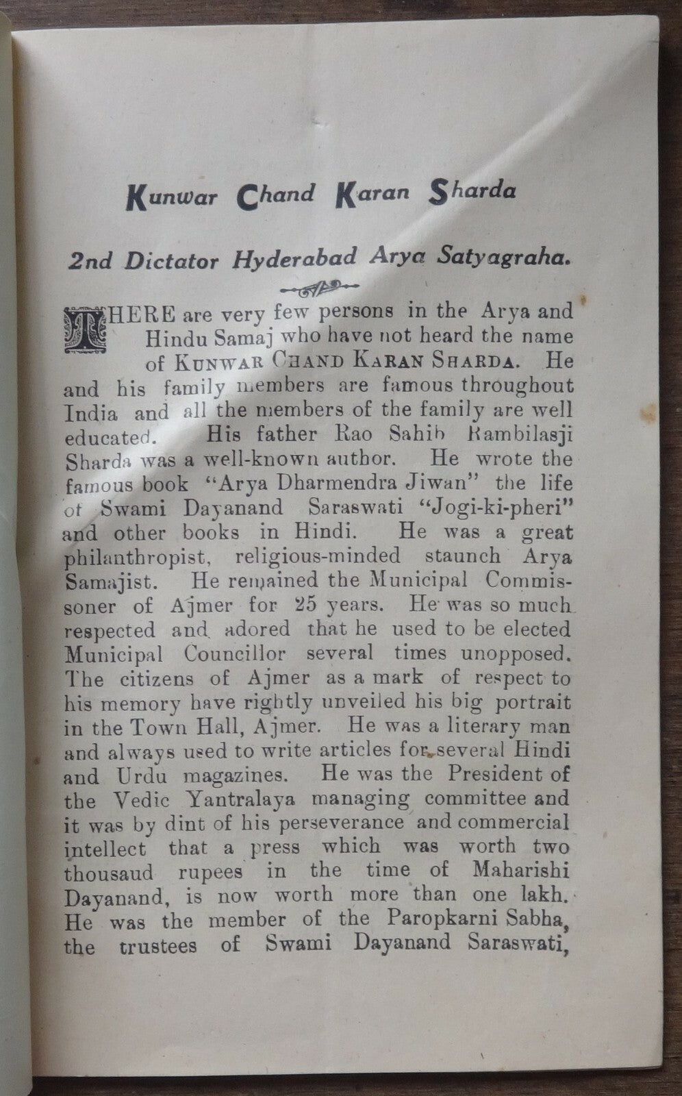 India 1944 Hindu Mahasabha booklet 2nd DICTATOR HYDERABAD etc