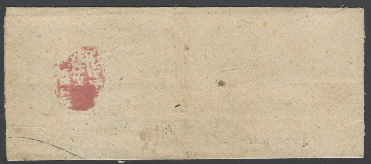 India Jaipur 1898 pre stamp cover red paid hs Malpura to Dooni