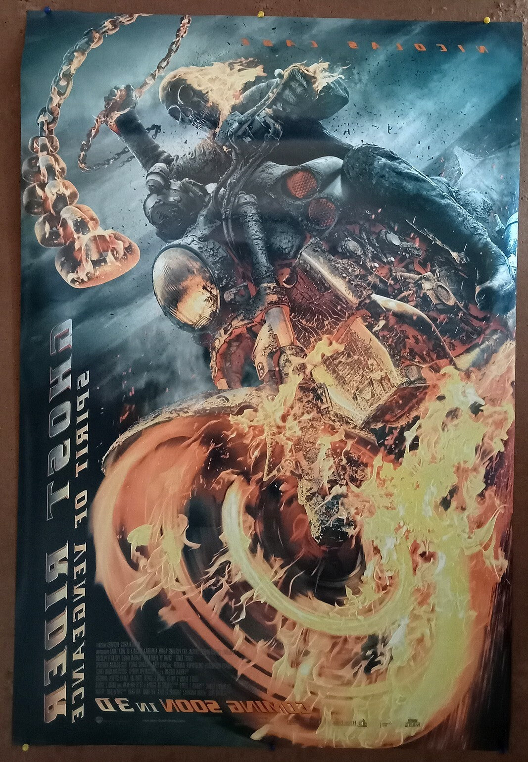 2017 Ghost Rider: Spirit of Vengeance 1 sheet India poster (2 side printed) Nico