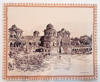 AOP Indian Heritage Vintage  paintings printed on Canvas card 33x 27cm (7)