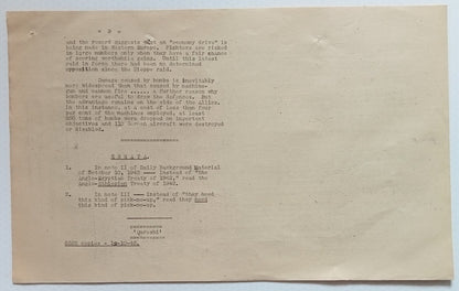 India WW2 National War Front DAILY BACKGROUND MATERIAL leaflet FASCIST PARTY