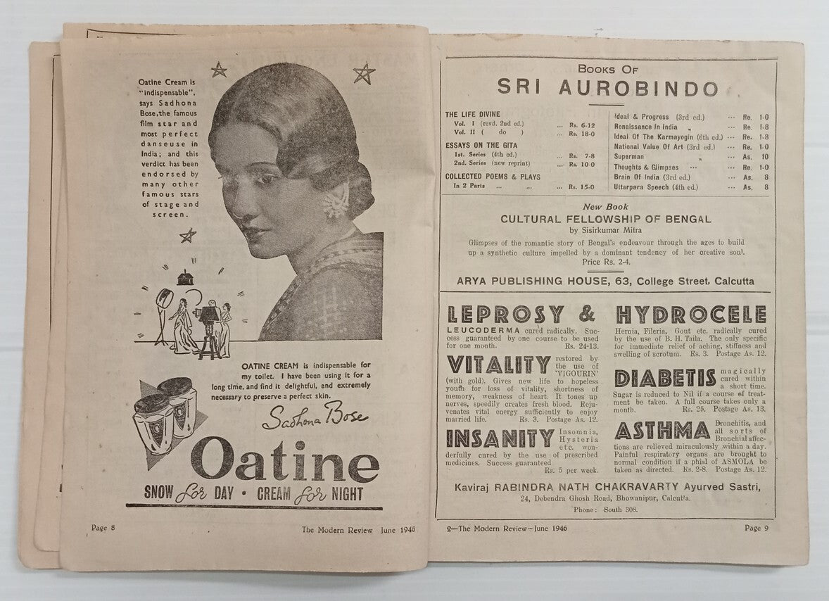 India MODERN REVIEW June 1946 Squaring the Circle in Palestine by St. Nihal Sing