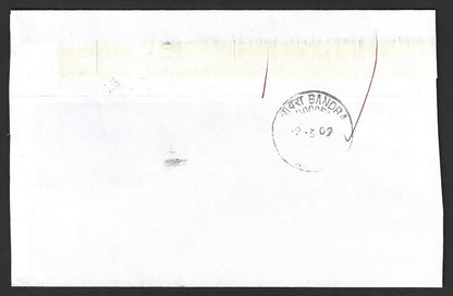 GB Machin large format 1st Class pair on cover to India