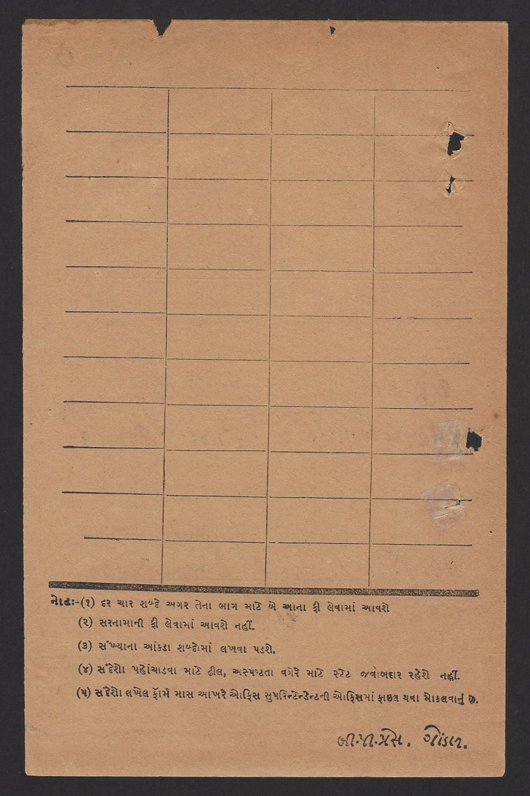 India GONDAL STATE TELEPHONE SERVICE Telegrams (2)