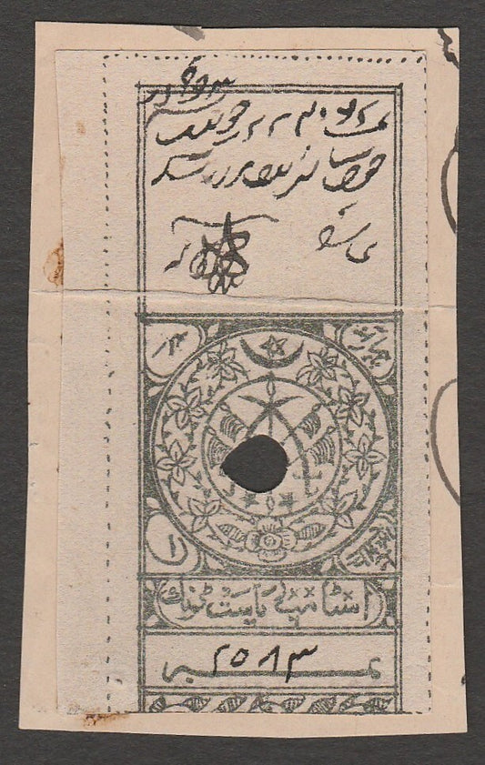 AOP India Tonk State revenue Type 10/25 4a silver Position D K&M unlisted colour