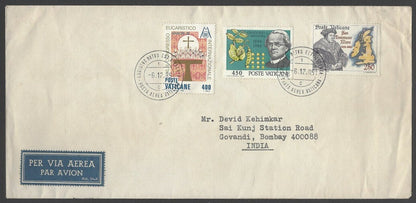 AOP Italy covers to India with commemoratives frankings (5)