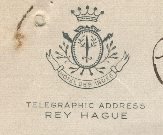 India 1937 crested letter re: Permanent Court of International Justice