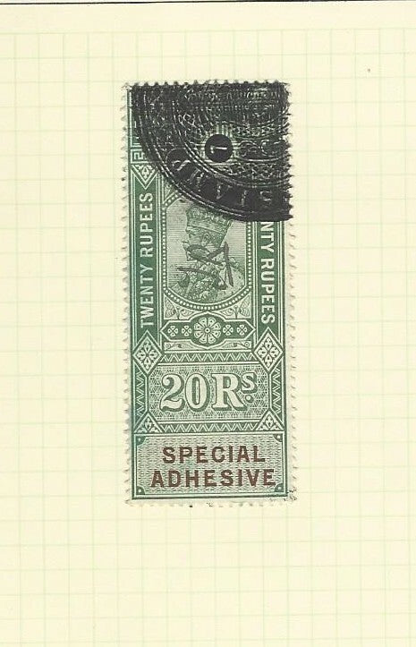 India collection of revenue stamps on sheets